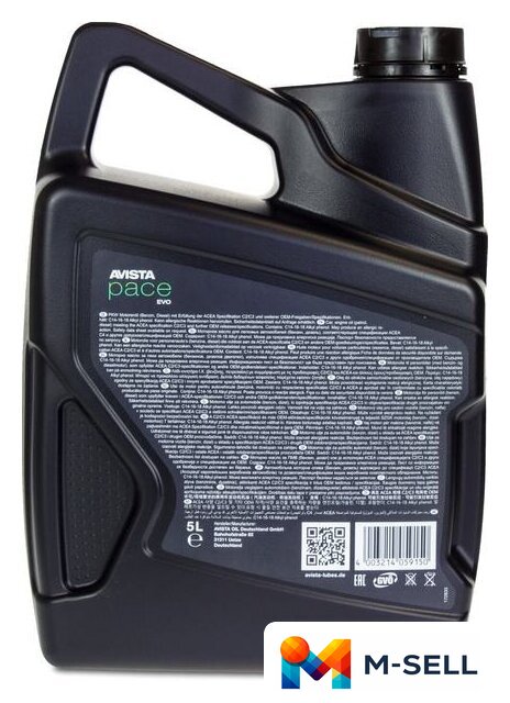 Моторное масло Avista pace EVO C2/C3 5W-30 5л - Изображение №3 — Мульти e-магазин M-SELL