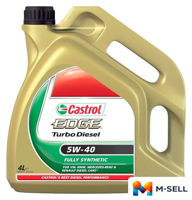 Моторное масло Castrol Edge Turbo Diesel 5W-40 4л - Изображение №1 — Мульти e-магазин M-SELL