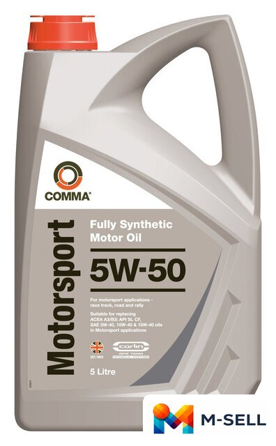 Моторное масло Comma Motorsport 5W-50 5л - Изображение №1 — Мульти e-магазин M-SELL
