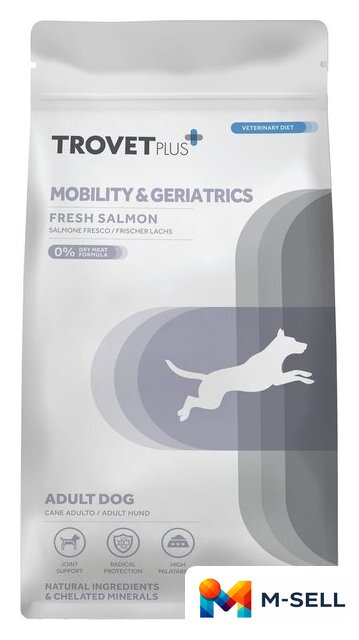 Сухой корм для собак Trovet Plus Adult Dog Mobility & Geriatrics Fresh Salmon (10кг) - Изображение №1 — Мульти e-магазин M-SELL