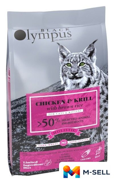 Сухой корм для кошек Black Olympus для котят курица и криль (8кг) - Изображение №1 — Мульти e-магазин M-SELL