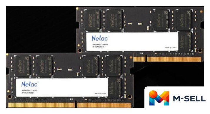 Оперативная память Netac Basic 16GB DDR4 SODIMM PC4-21300 NTBSD4N26SP-16 - Изображение №2 — Мульти e-магазин M-SELL