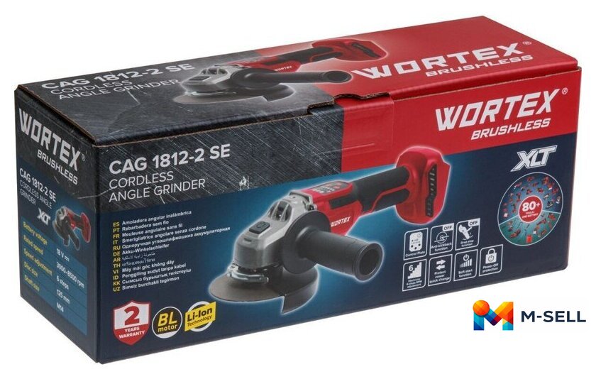 Угловая шлифмашина Wortex CAG 1812-2 SE Solo 1334918 (без АКБ) - Изображение №11 — Мульти e-магазин M-SELL