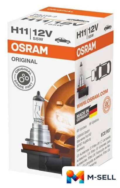 Галогенная лампа Osram H11 64211 1шт - Изображение №1 — Мульти e-магазин M-SELL