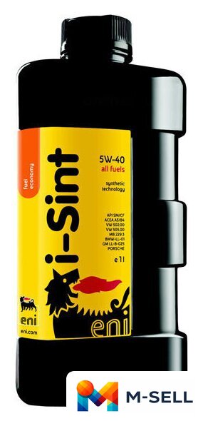 Моторное масло Eni i-Sint 5W-40 4л - Изображение №1 — Мульти e-магазин M-SELL