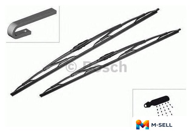 Щетки стеклоочистителя Bosch L+R 650mm/550mm 3397001725 - Изображение №3 — Мульти e-магазин M-SELL