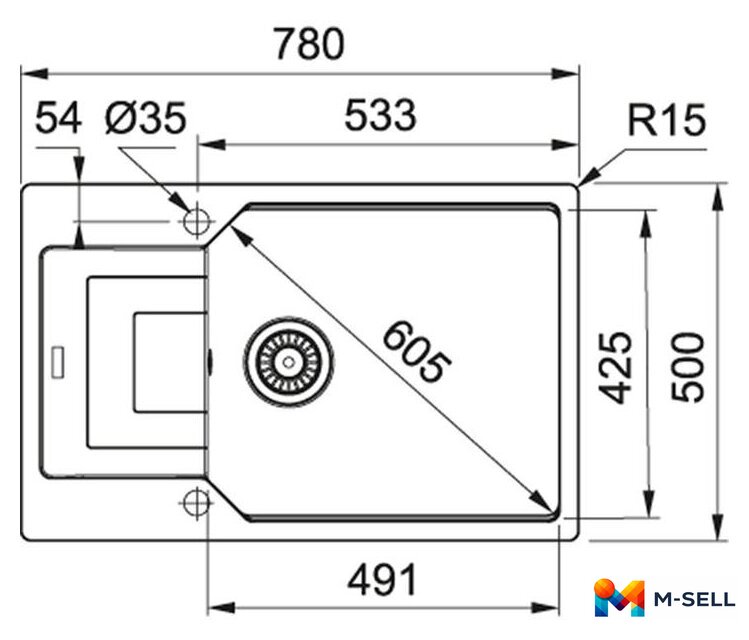 Кухонная мойка Franke UBG 611-78L (графит) - Изображение №2 — Мульти e-магазин M-SELL