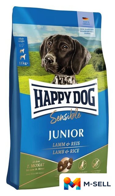 Сухой корм для собак Happy Dog Sensible Junior Lamb & Rice 10 кг - Изображение №1 — Мульти e-магазин M-SELL