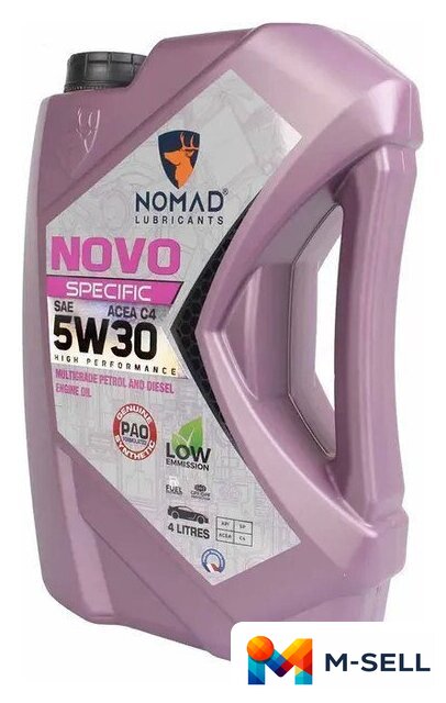 Моторное масло Nomad Novo Specific 5W-30 ACEA C4 4л - Изображение №3 — Мульти e-магазин M-SELL