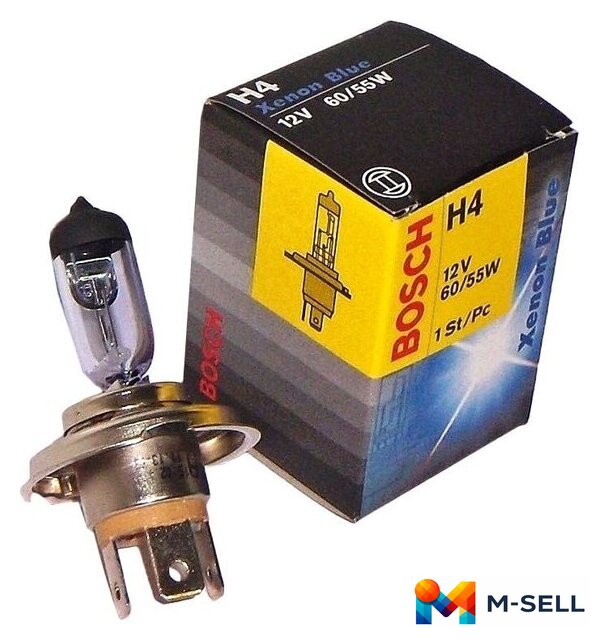 Галогенная лампа Bosch H4 Xenon Blue 1шт - Изображение №1 — Мульти e-магазин M-SELL