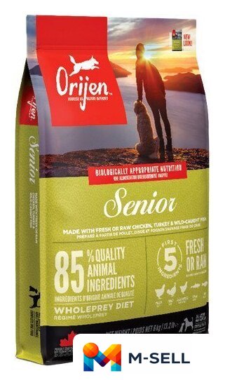 Сухой корм для собак Orijen Senior 2 кг - Изображение №1 — Мульти e-магазин M-SELL