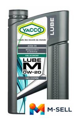 Моторное масло Yacco Lube M 0W-20 2л - Изображение №1 — Мульти e-магазин M-SELL