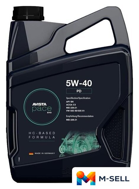 Моторное масло Avista Pace Evo PD 5W-40 5л - Изображение №1 — Мульти e-магазин M-SELL