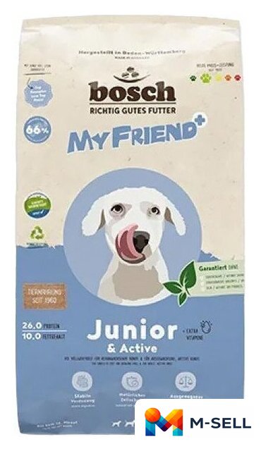 Сухой корм для собак Bosch My Friend+ Junior & Active 12 кг - Изображение №1 — Мульти e-магазин M-SELL