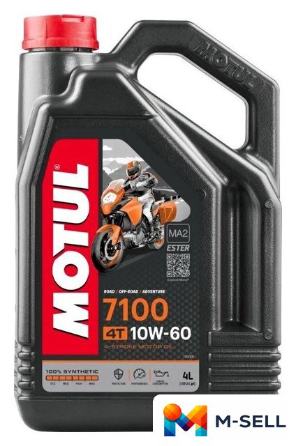 Моторное масло Motul 7100 4T 10W-60 4л - Изображение №1 — Мульти e-магазин M-SELL