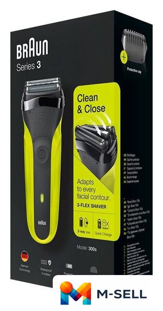 Электробритва Braun Series 3 300s (зеленый) - Изображение №7 — Мульти e-магазин M-SELL