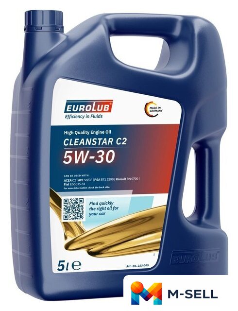 Моторное масло EUROLUB Cleanstar C2 5W-30 5л - Изображение №1 — Мульти e-магазин M-SELL