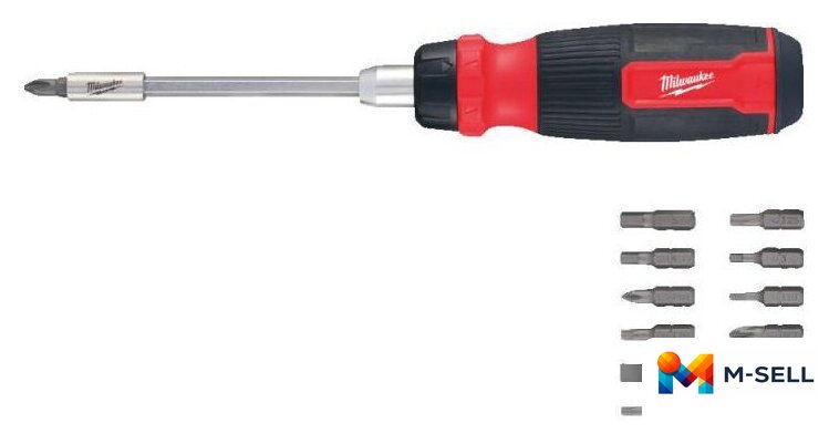 Набор отвертка с битами Milwaukee 4932480582 (14 предметов) - Изображение №1 — Мульти e-магазин M-SELL