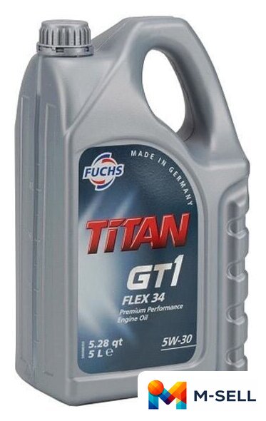 Моторное масло Fuchs Titan GT1 Pro FLEX 34 5W-30 5л - Изображение №1 — Мульти e-магазин M-SELL