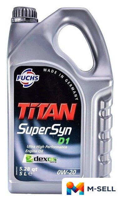 Моторное масло Fuchs Titan Supersyn D1 0W-20 5л - Изображение №1 — Мульти e-магазин M-SELL
