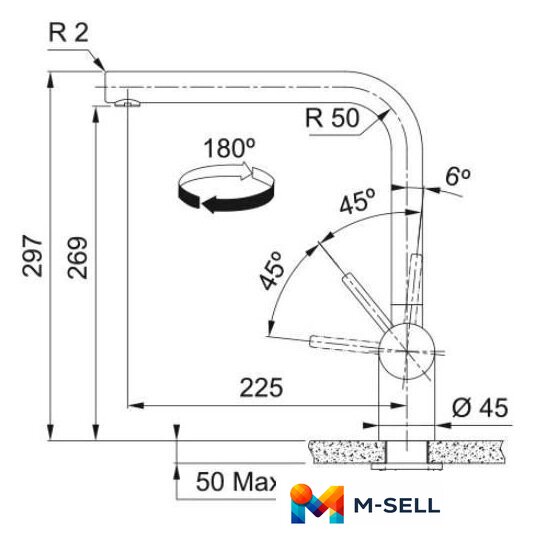 Смеситель Franke Atlas Neo 115.0681.241 (золотая шампань) - Изображение №4 — Мульти e-магазин M-SELL