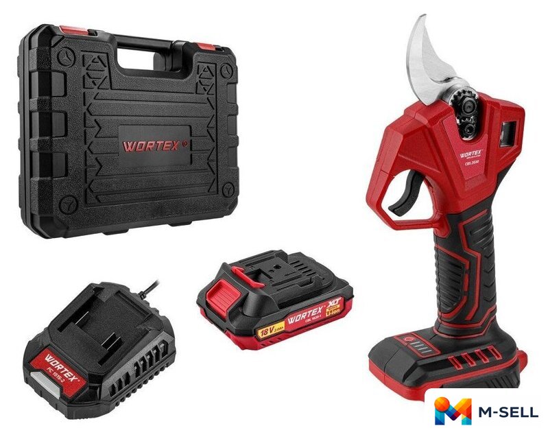 Секатор Wortex CBS 2030 1329798 (с 1-им АКБ, кейс) - Изображение №1 — Мульти e-магазин M-SELL