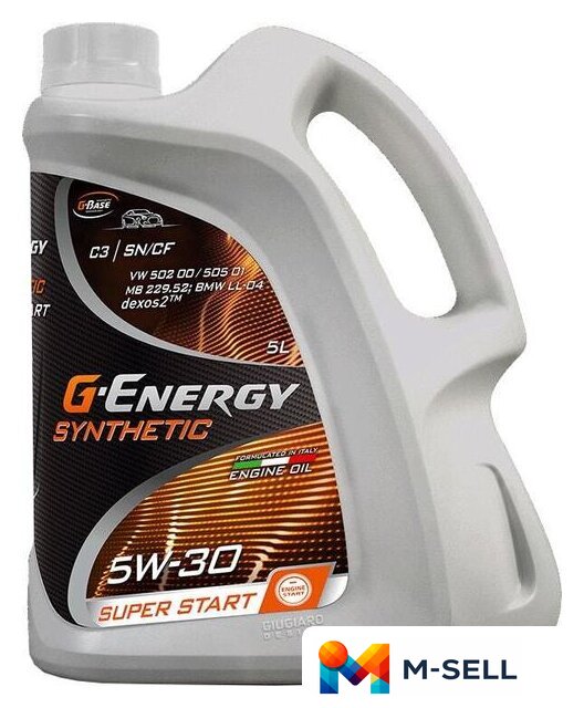 Моторное масло G-Energy Synthetic Super Start SP C2/C3 5W-30 5л - Изображение №1 — Мульти e-магазин M-SELL