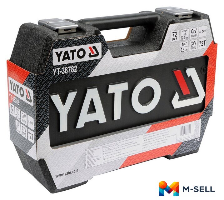 Универсальный набор инструментов Yato YT-38782 72 предмета - Изображение №4 — Мульти e-магазин M-SELL
