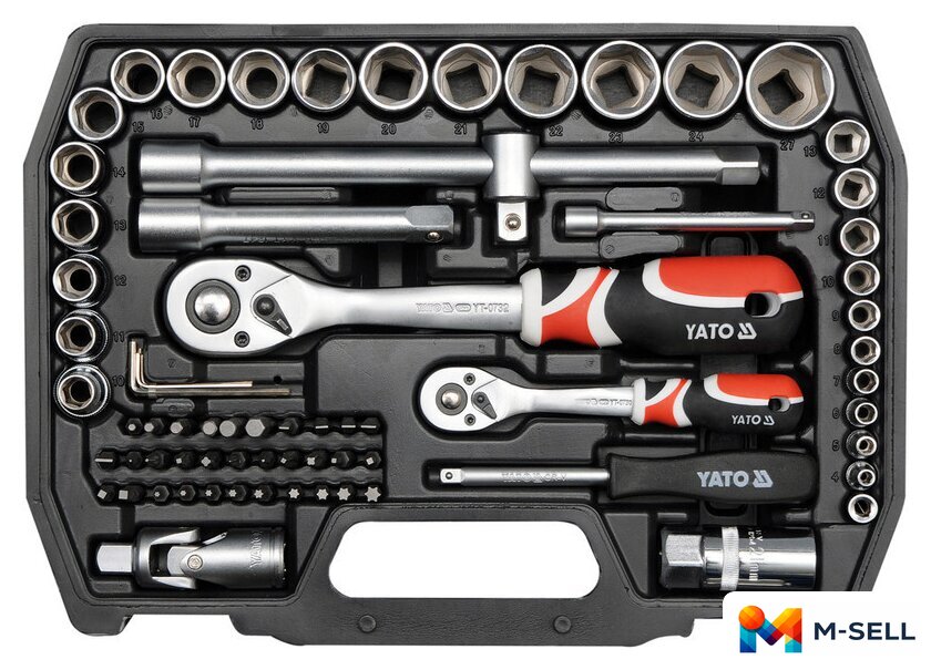 Универсальный набор инструментов Yato YT-38782 72 предмета - Изображение №1 — Мульти e-магазин M-SELL