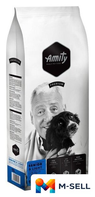 Сухой корм для собак Amity Premium Senior & Lite (15 кг) - Изображение №1 — Мульти e-магазин M-SELL