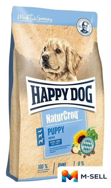 Сухой корм для собак Happy Dog NaturCroq Puppy 15 кг - Изображение №1 — Мульти e-магазин M-SELL