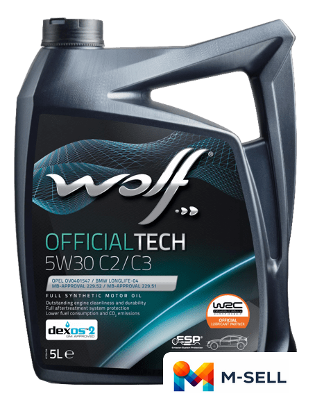 Моторное масло Wolf OfficialTech 5W-30 C2/C3 5л - Изображение №1 — Мульти e-магазин M-SELL