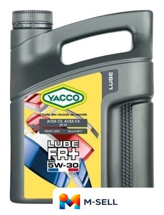 Моторное масло Yacco Yacco Lube FR+ 5W-30 4л - Изображение №1 — Мульти e-магазин M-SELL