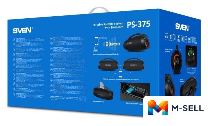 Беспроводная колонка SVEN PS-375 - Изображение №13 — Мульти e-магазин M-SELL