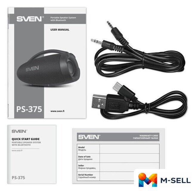 Беспроводная колонка SVEN PS-375 - Изображение №11 — Мульти e-магазин M-SELL