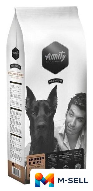 Сухой корм для собак Amity Premium Razas Gigantes Chicken & Rice (15 кг) - Изображение №1 — Мульти e-магазин M-SELL