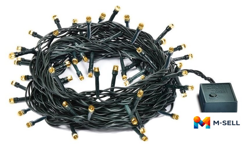 Светодиодная гирлянда Vegas Нить 55071 300 LED (белый теплый) - Изображение №2 — Мульти e-магазин M-SELL