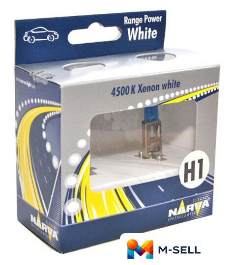 Галогенная лампа Narva H1 Range Power White 2шт [48641RPW] - Изображение №1 — Мульти e-магазин M-SELL