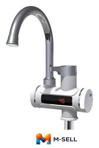 Проточный электрический водонагреватель-кран Unipump BEF-001 с дисплеем и жестким изливом - Изображение №1 — Мульти e-магазин M-SELL