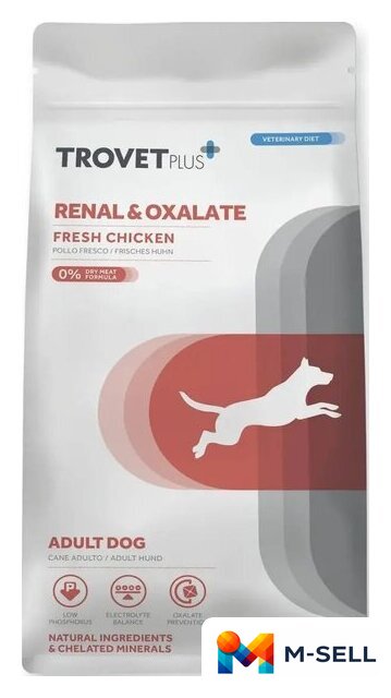 Сухой корм для собак Trovet Plus Adult Dog Renal & Oxalate Fresh Chicken (3кг) - Изображение №1 — Мульти e-магазин M-SELL