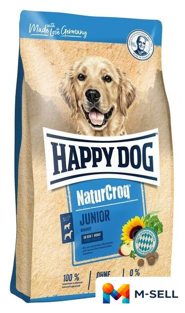 Сухой корм для собак Happy Dog NaturCroq Junior 15 кг - Изображение №1 — Мульти e-магазин M-SELL