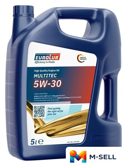 Моторное масло EUROLUB Multitec 5W-30 (Ford) 5л - Изображение №1 — Мульти e-магазин M-SELL