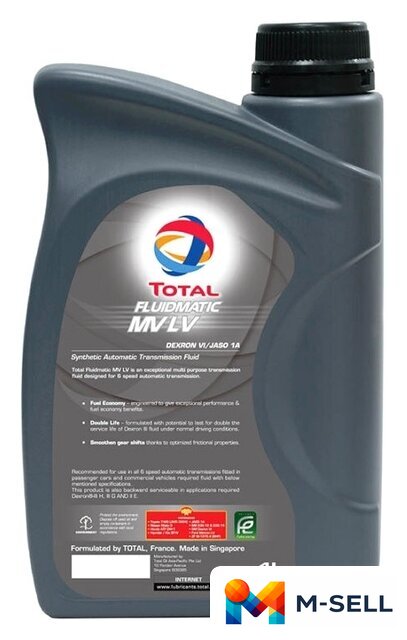 Трансмиссионное масло Total Fluidmatic LV MV 1л - Изображение №2 — Мульти e-магазин M-SELL
