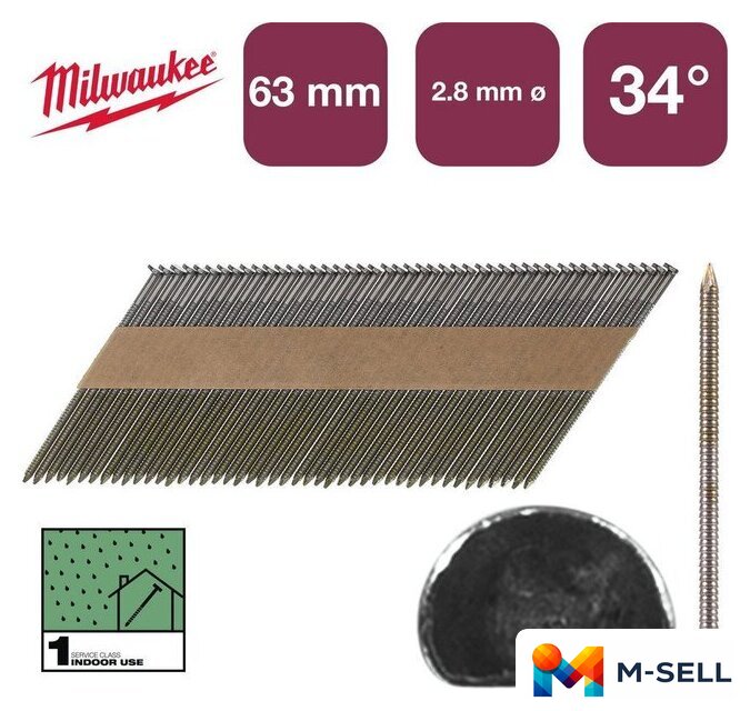 Гвозди для пистолета Milwaukee 4932492600 (2200 шт) - Изображение №1 — Мульти e-магазин M-SELL