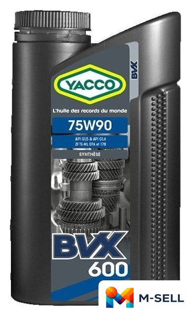 Трансмиссионное масло Yacco BVX 600 75W-90 1л - Изображение №1 — Мульти e-магазин M-SELL