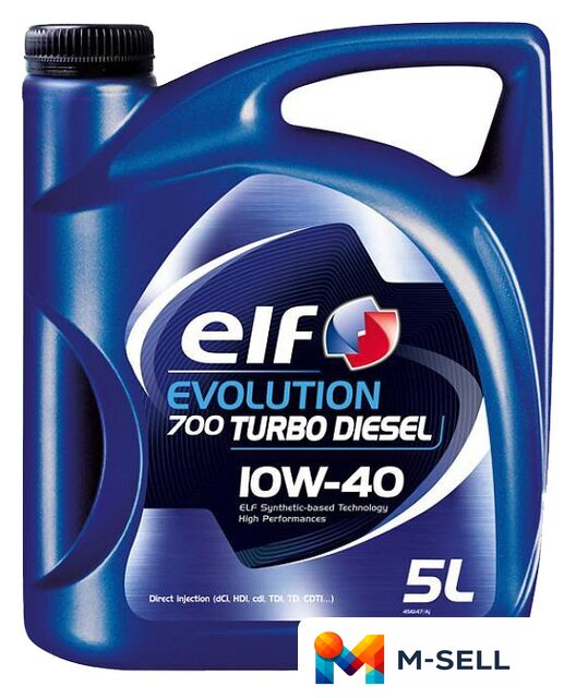 Моторное масло Elf Evolution 700 Turbo Diesel 10W-40 5л - Изображение №1 — Мульти e-магазин M-SELL
