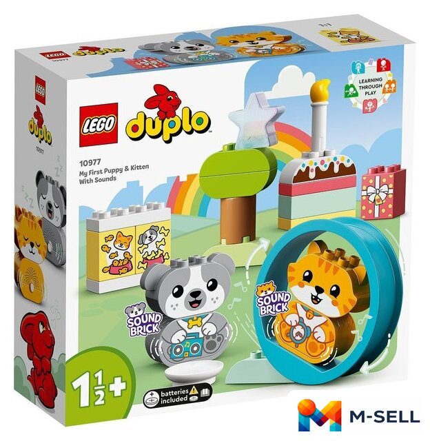Конструктор LEGO Duplo 10977 Мой первый щенок и котёнок и их звуки - Изображение №1 — Мульти e-магазин M-SELL