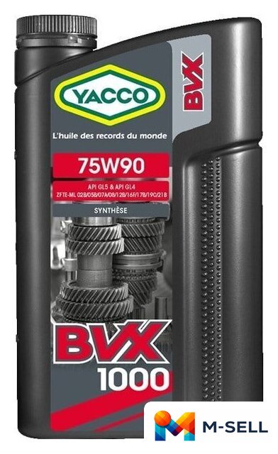 Трансмиссионное масло Yacco BVX 1000 75W-90 2л - Изображение №1 — Мульти e-магазин M-SELL