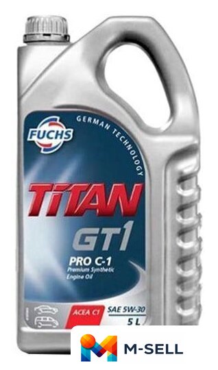 Моторное масло Fuchs Titan GT1 Pro C-1 5W-30 5л - Изображение №1 — Мульти e-магазин M-SELL