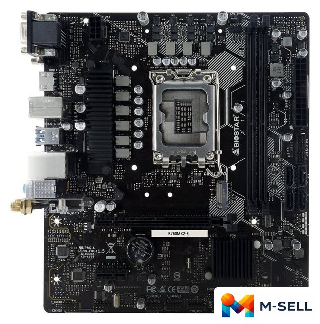 Материнская плата BIOSTAR B760MX2-E Ver. 6.1 - Изображение №1 — Мульти e-магазин M-SELL